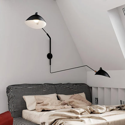 Serge Mouille Wall Sconce | Metal & Aluminum | Black | Set of 2