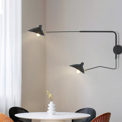Serge Mouille Wall Sconce | Metal & Aluminum | Black | Set of 2