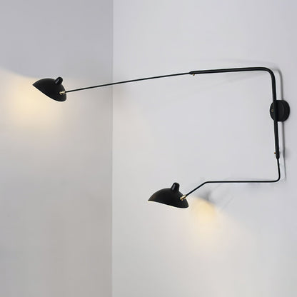 Serge Mouille Wall Sconce | Metal & Aluminum | Black | Set of 2