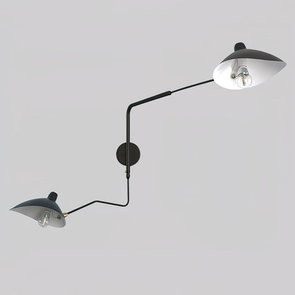 Serge Mouille Wall Sconce | Metal & Aluminum | Black | Set of 2