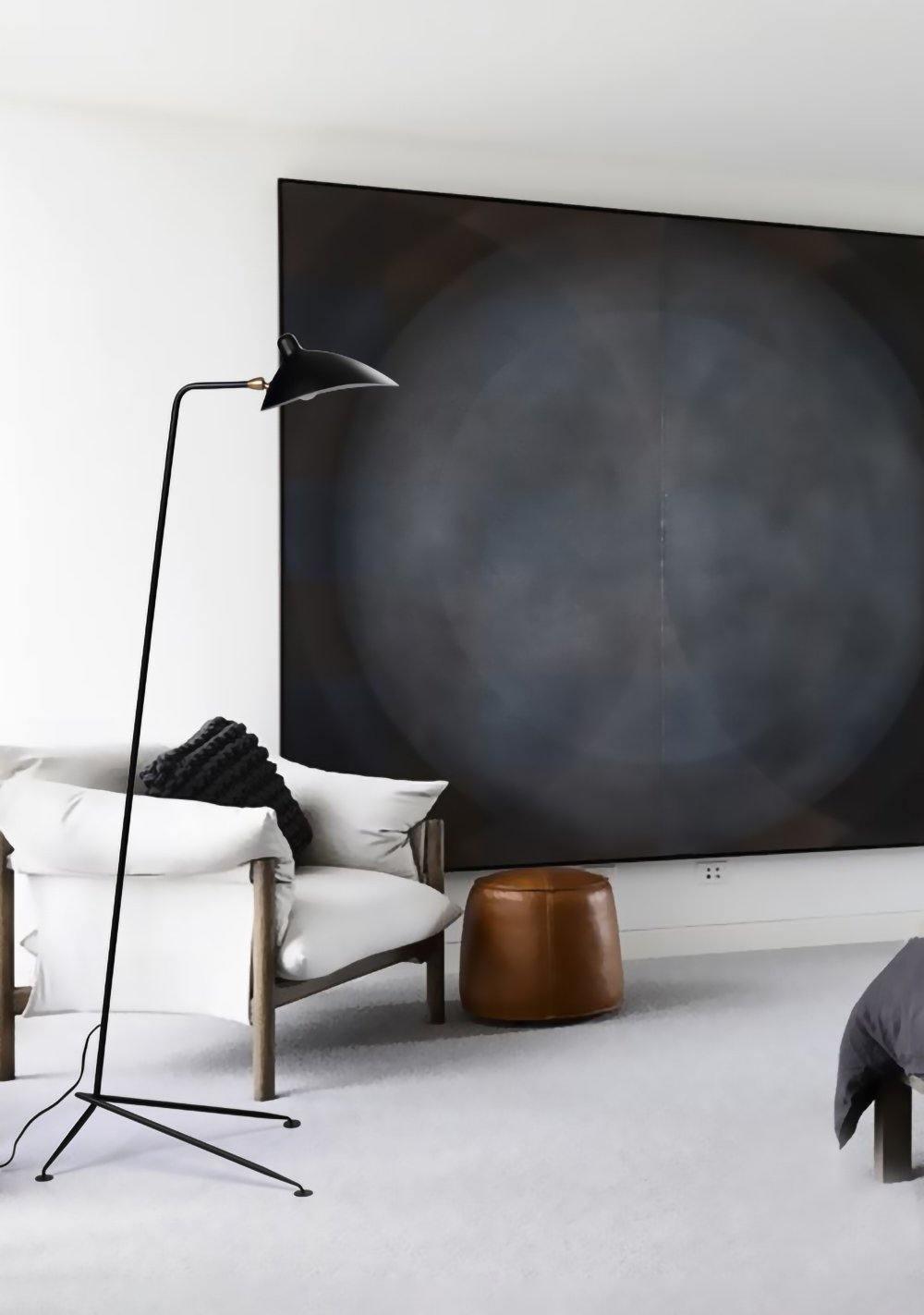 Serge Mouille Floor Lamp | Metal & Aluminum | White or Black