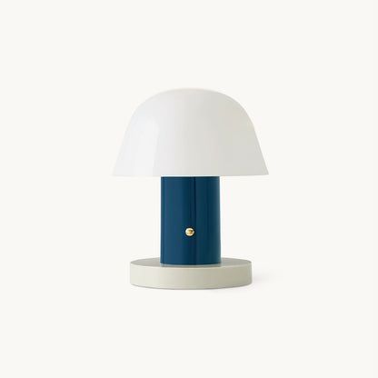 Setago Table Lamp | Metal & Acrylic | Brown & Blue, Blue & Beige, Camel & Green