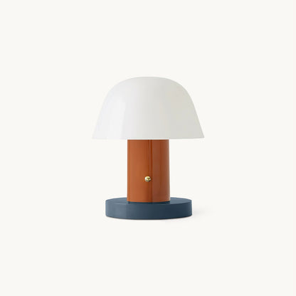 Setago Table Lamp | Metal & Acrylic | Brown & Blue, Blue & Beige, Camel & Green