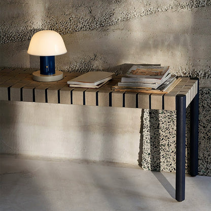 Setago Table Lamp | Metal & Acrylic | Brown & Blue, Blue & Beige, Camel & Green