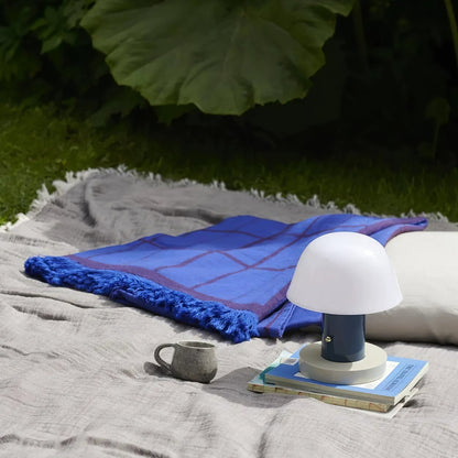 Setago Table Lamp | Metal & Acrylic | Brown & Blue, Blue & Beige, Camel & Green