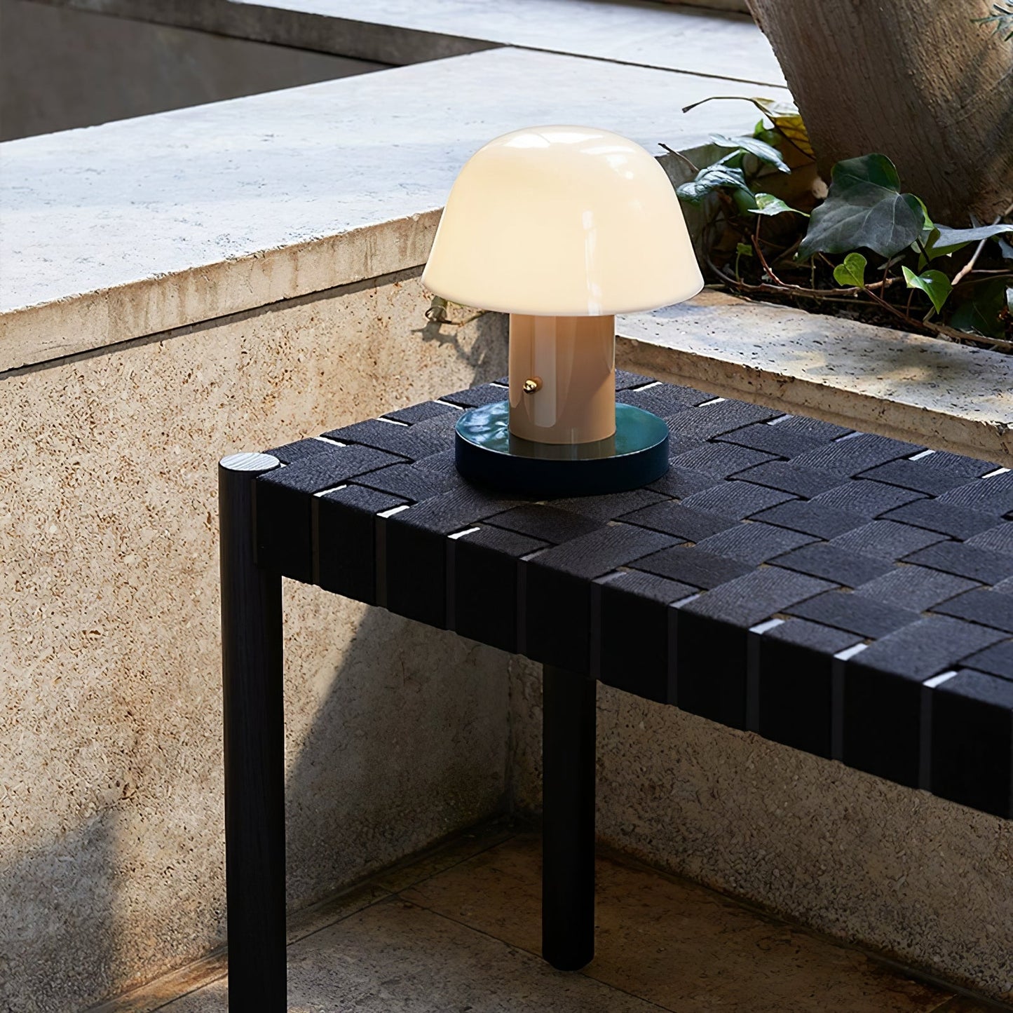 Setago Table Lamp | Metal & Acrylic | Brown & Blue, Blue & Beige, Camel & Green