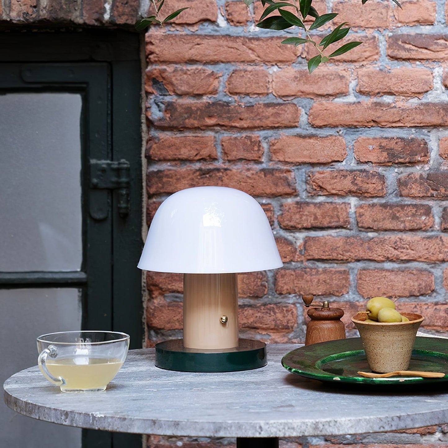Setago Table Lamp | Metal & Acrylic | Brown & Blue, Blue & Beige, Camel & Green