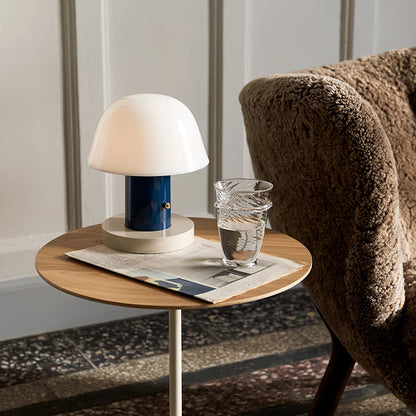 Setago Table Lamp | Metal & Acrylic | Brown & Blue, Blue & Beige, Camel & Green