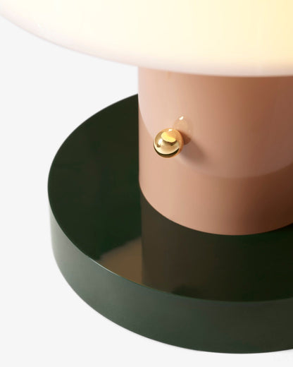 Setago Table Lamp | Metal & Acrylic | Brown & Blue, Blue & Beige, Camel & Green