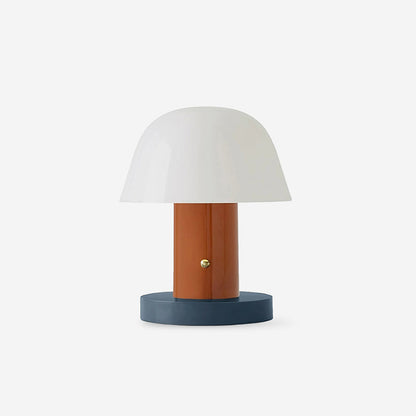 Setago Table Lamp | Metal & Acrylic | Brown & Blue, Blue & Beige, Camel & Green