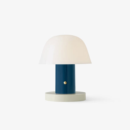 Setago Table Lamp | Metal & Acrylic | Brown & Blue, Blue & Beige, Camel & Green