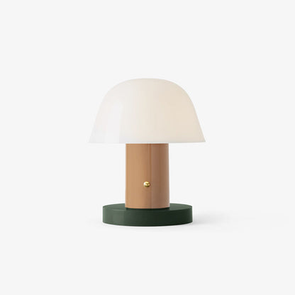 Setago Table Lamp | Metal & Acrylic | Brown & Blue, Blue & Beige, Camel & Green