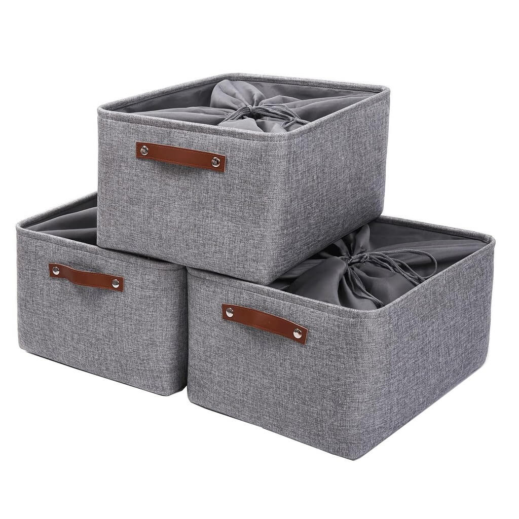 Storage Basket | Eco-Friendly Canvas & EVA | Grey, Multiple Sizes