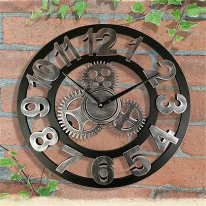 Horloge Murale Rétro | Bois Naturel | Style Européen