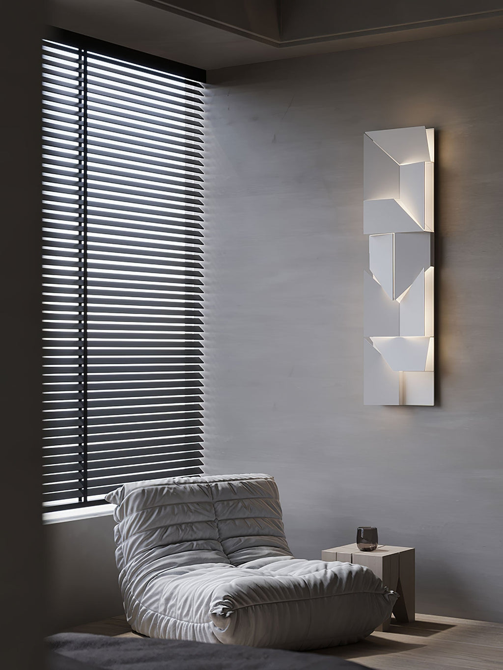 Wall Sconce Set | Rechargeable Laser-Cut Aluminum | Matte White