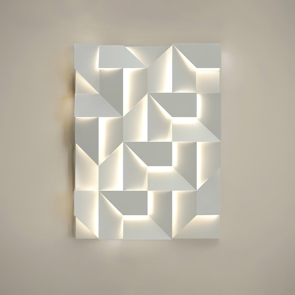 Wall Sconce Set | Rechargeable Laser-Cut Aluminum | Matte White