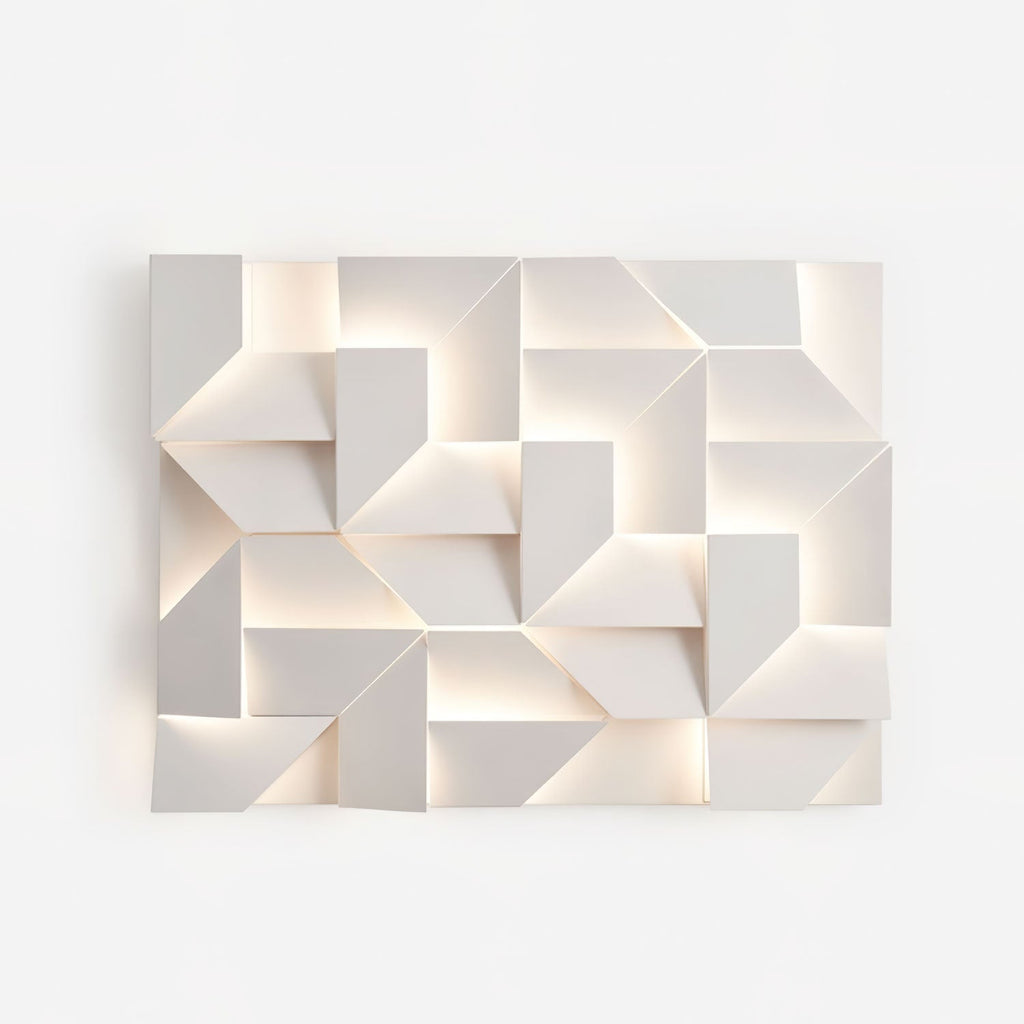Wall Sconce Set | Rechargeable Laser-Cut Aluminum | Matte White