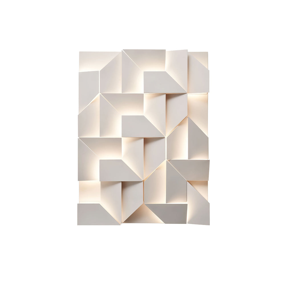 Wall Sconce Set | Rechargeable Laser-Cut Aluminum | Matte White