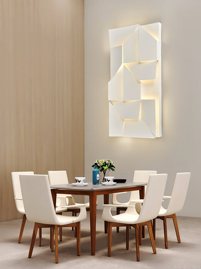 Wall Sconce Set | Rechargeable Laser-Cut Aluminum | Matte White