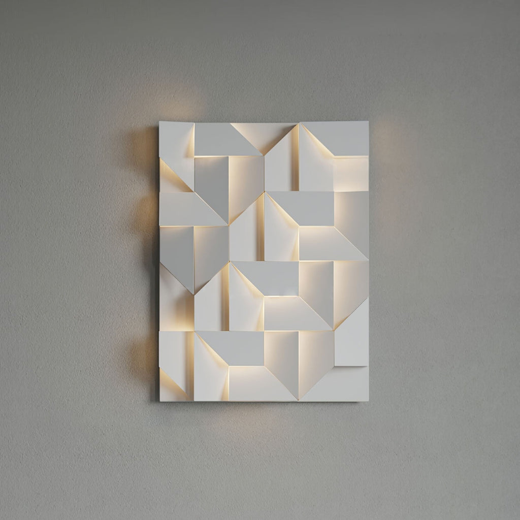 Wall Sconce Set | Rechargeable Laser-Cut Aluminum | Matte White