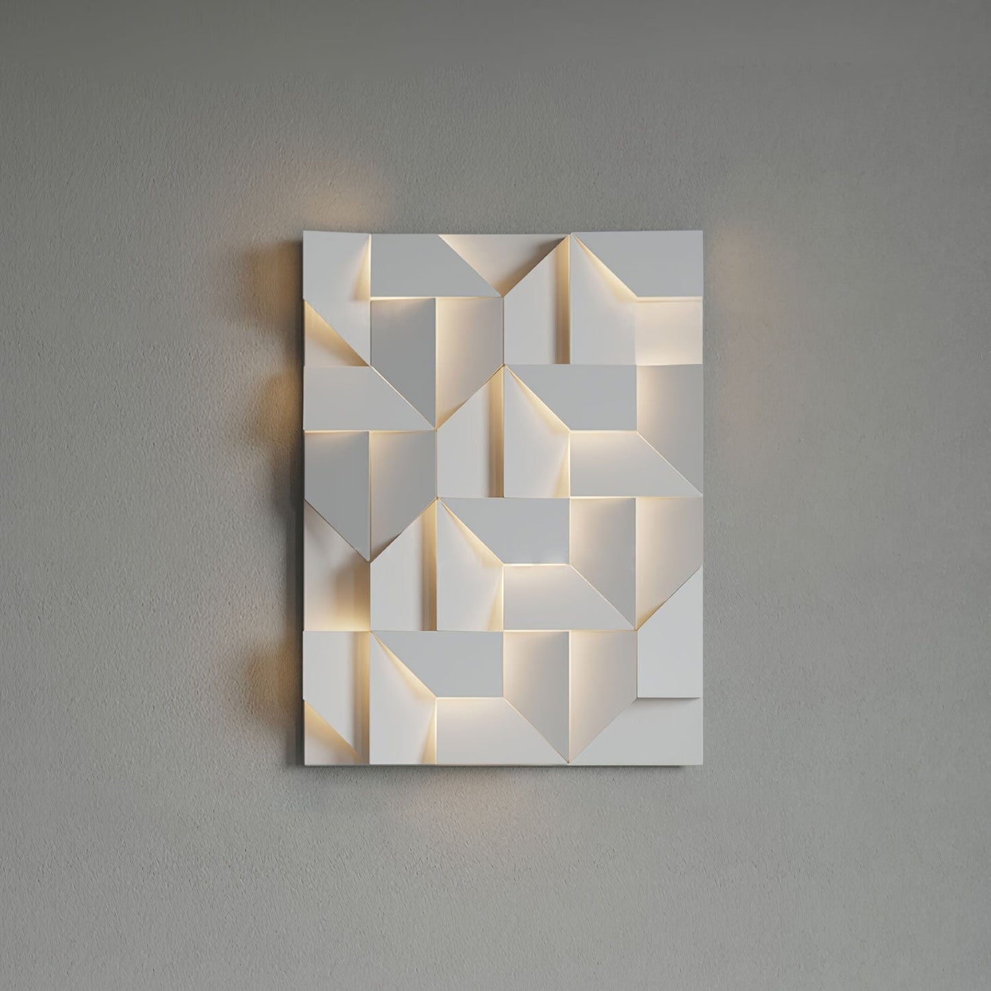 Wall Sconce Set | Rechargeable Laser-Cut Aluminum | Matte White