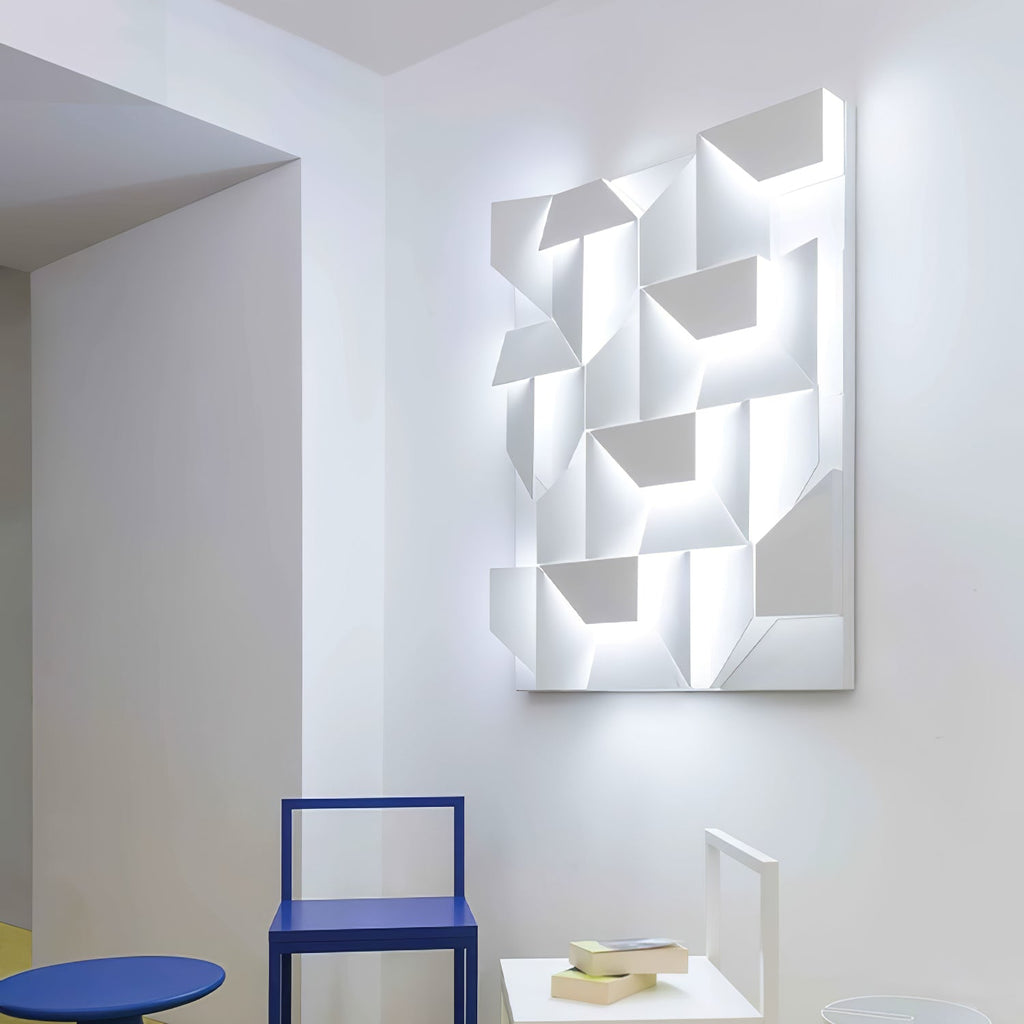 Wall Sconce Set | Rechargeable Laser-Cut Aluminum | Matte White