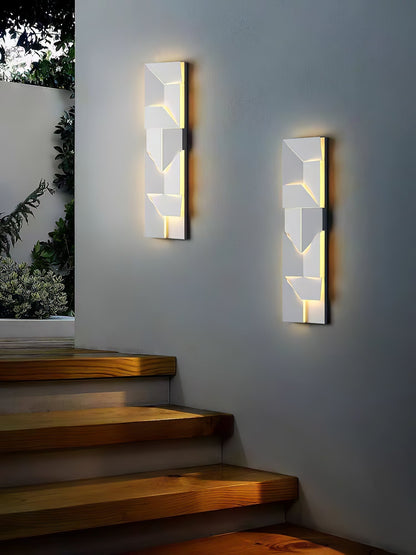 Wall Sconce Set | Rechargeable Laser-Cut Aluminum | Matte White