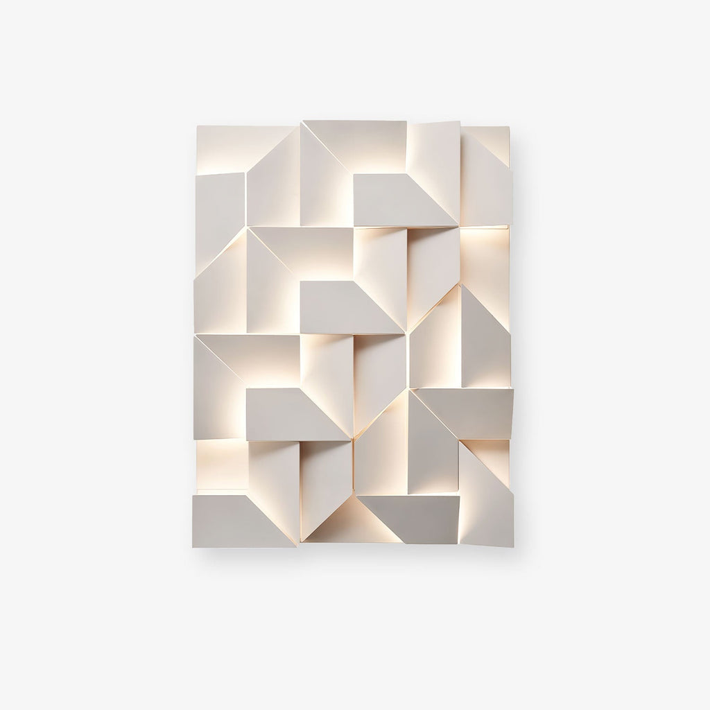 Wall Sconce Set | Rechargeable Laser-Cut Aluminum | Matte White