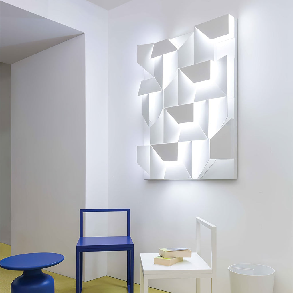 Wall Sconce Set | Rechargeable Laser-Cut Aluminum | Matte White