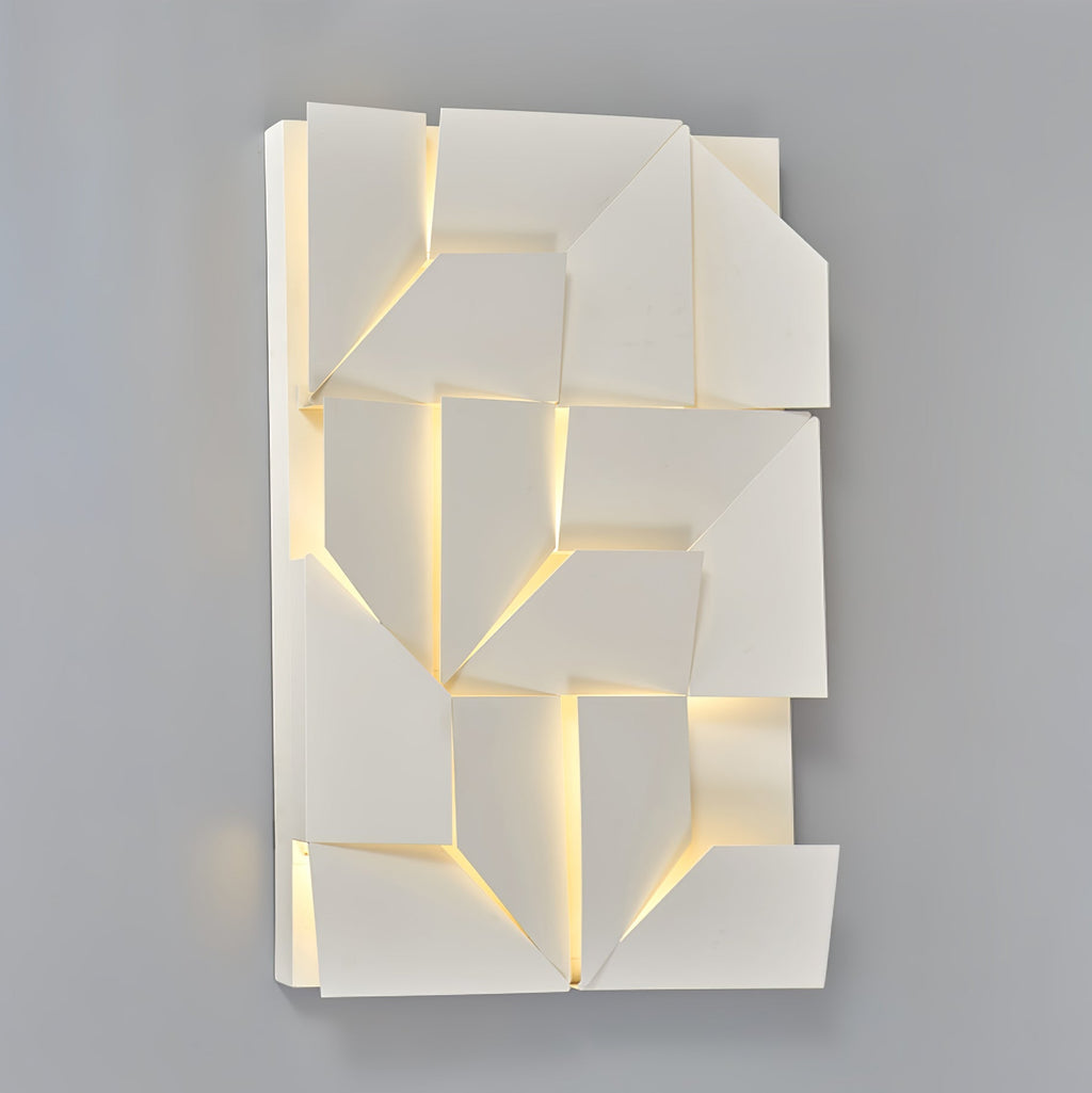Wall Sconce Set | Rechargeable Laser-Cut Aluminum | Matte White