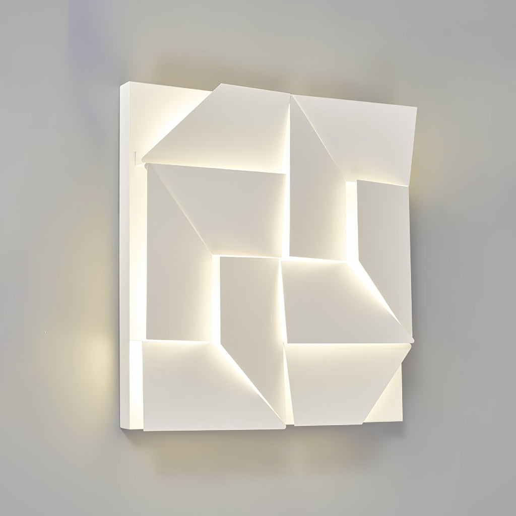 Wall Sconce Set | Rechargeable Laser-Cut Aluminum | Matte White