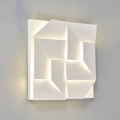 Wall Sconce Set | Rechargeable Laser-Cut Aluminum | Matte White
