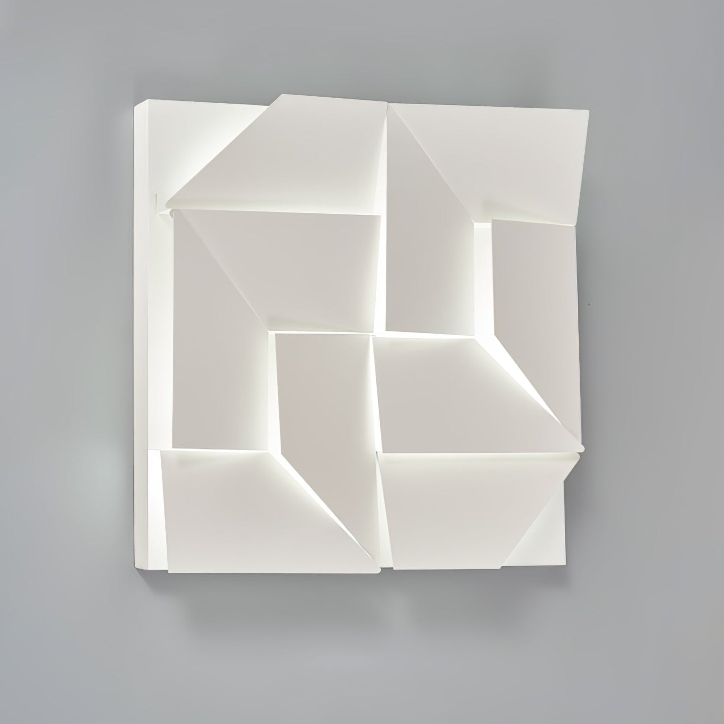 Wall Sconce Set | Rechargeable Laser-Cut Aluminum | Matte White