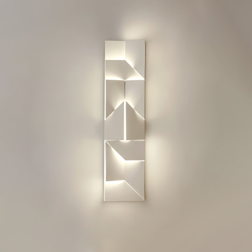 Wall Sconce Set | Rechargeable Laser-Cut Aluminum | Matte White