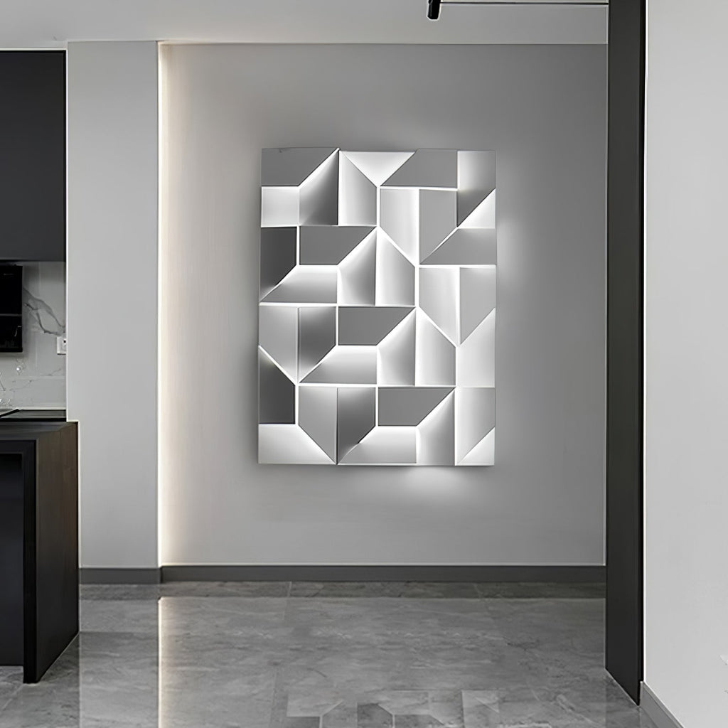 Wall Sconce Set | Rechargeable Laser-Cut Aluminum | Matte White