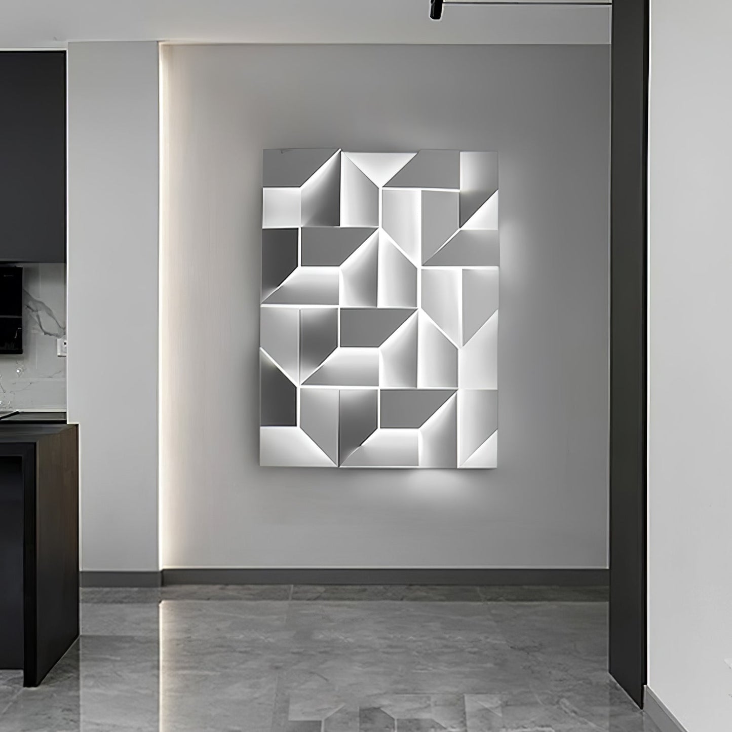 Wall Sconce Set | Rechargeable Laser-Cut Aluminum | Matte White