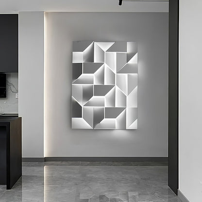 Wall Sconce Set | Rechargeable Laser-Cut Aluminum | Matte White