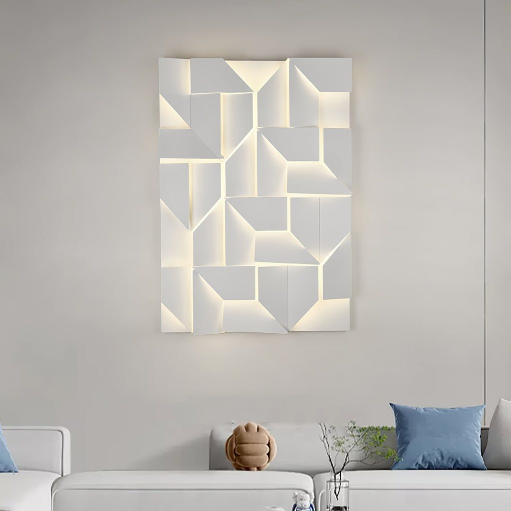 Wall Sconce Set | Rechargeable Laser-Cut Aluminum | Matte White