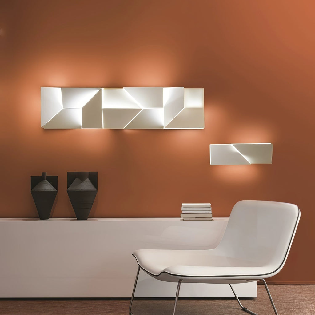 Wall Sconce Set | Rechargeable Laser-Cut Aluminum | Matte White