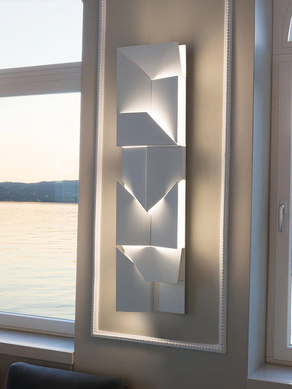 Wall Sconce Set | Rechargeable Laser-Cut Aluminum | Matte White