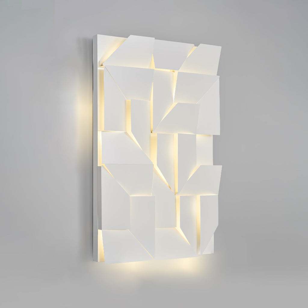 Wall Sconce Set | Rechargeable Laser-Cut Aluminum | Matte White
