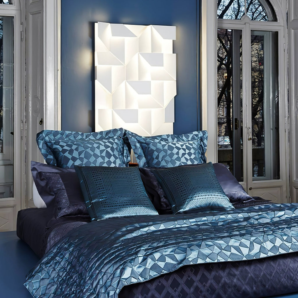 Wall Sconce Set | Rechargeable Laser-Cut Aluminum | Matte White