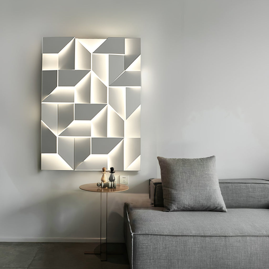 Wall Sconce Set | Rechargeable Laser-Cut Aluminum | Matte White