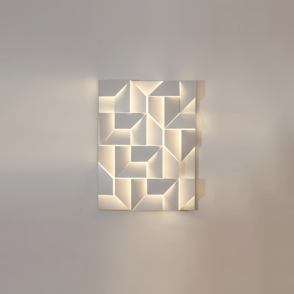 Wall Sconce Set | Rechargeable Laser-Cut Aluminum | Matte White