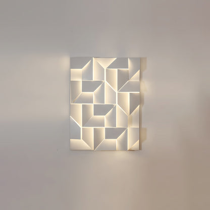 Wall Sconce Set | Rechargeable Laser-Cut Aluminum | Matte White