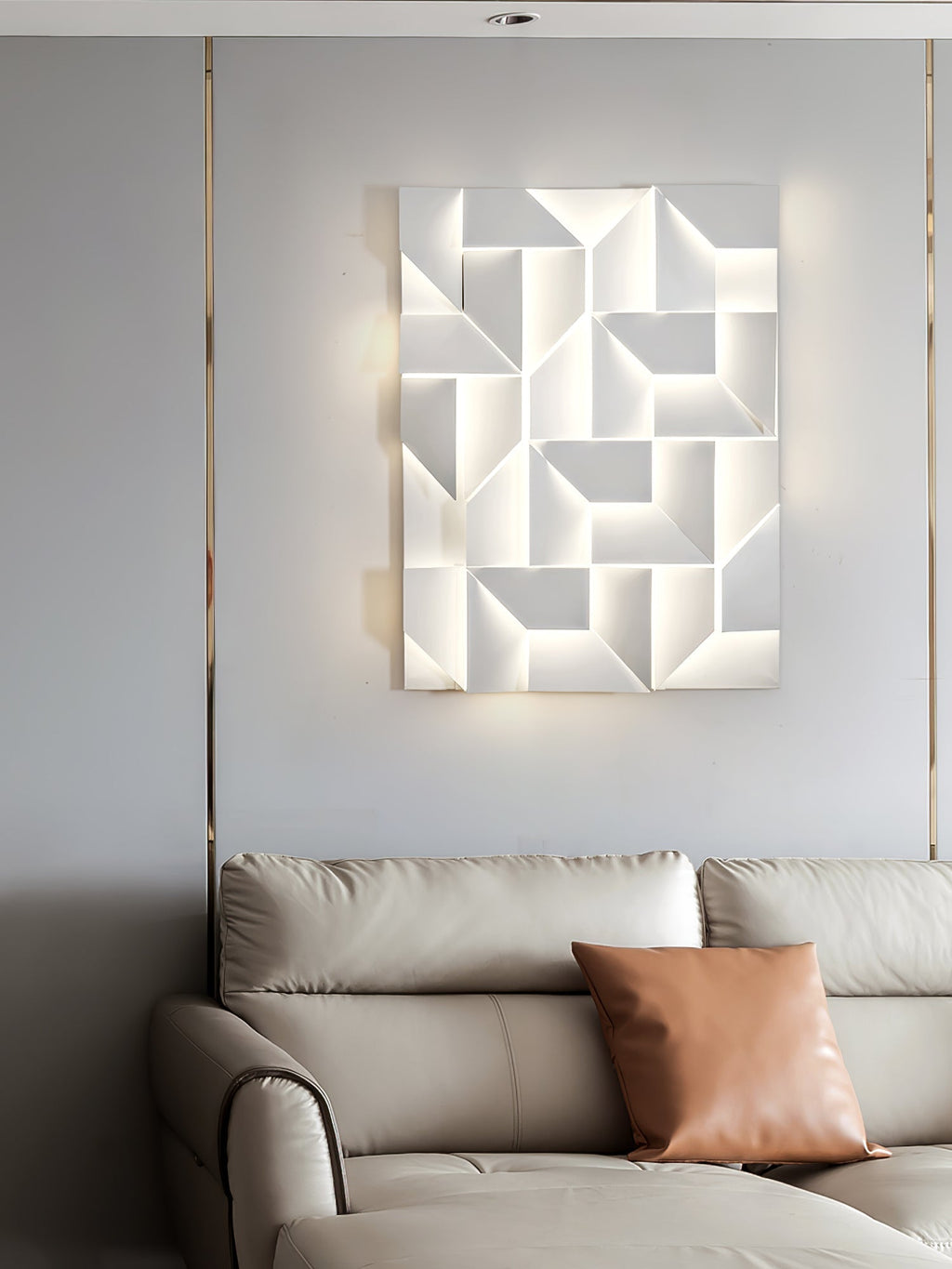 Wall Sconce Set | Rechargeable Laser-Cut Aluminum | Matte White