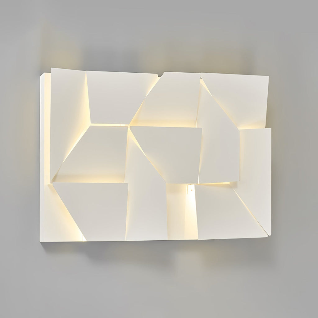 Wall Sconce Set | Rechargeable Laser-Cut Aluminum | Matte White