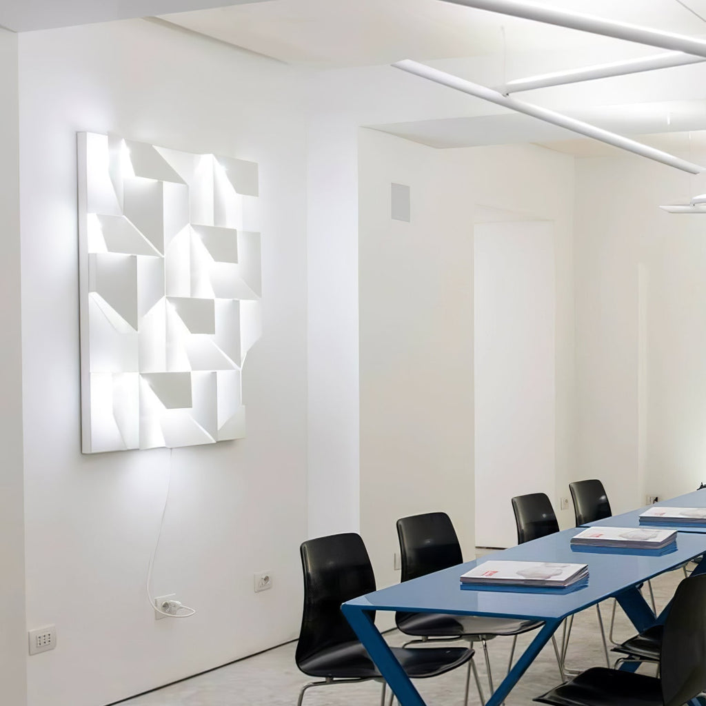 Wall Sconce Set | Rechargeable Laser-Cut Aluminum | Matte White