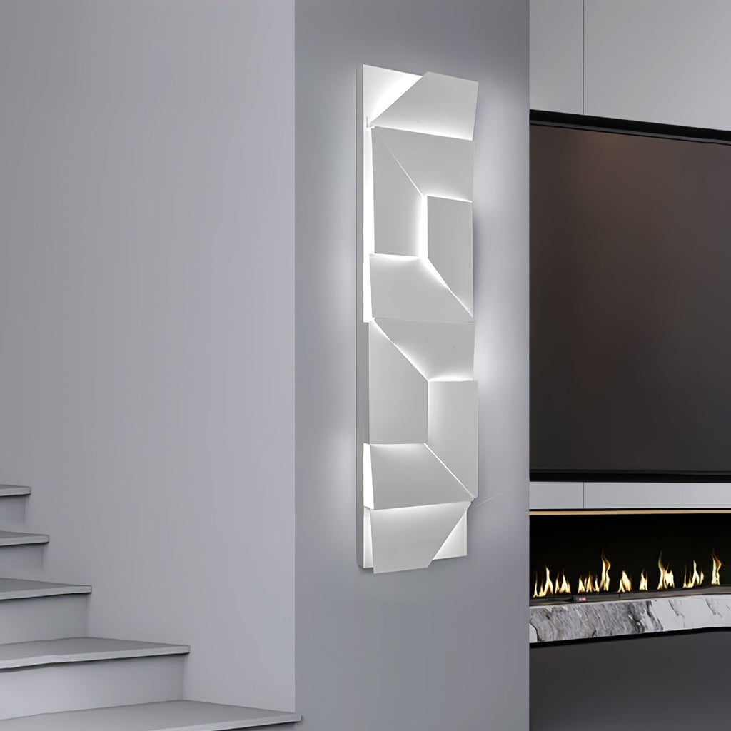 Wall Sconce Set | Rechargeable Laser-Cut Aluminum | Matte White