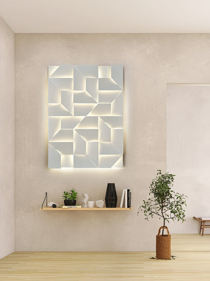 Wall Sconce Set | Rechargeable Laser-Cut Aluminum | Matte White